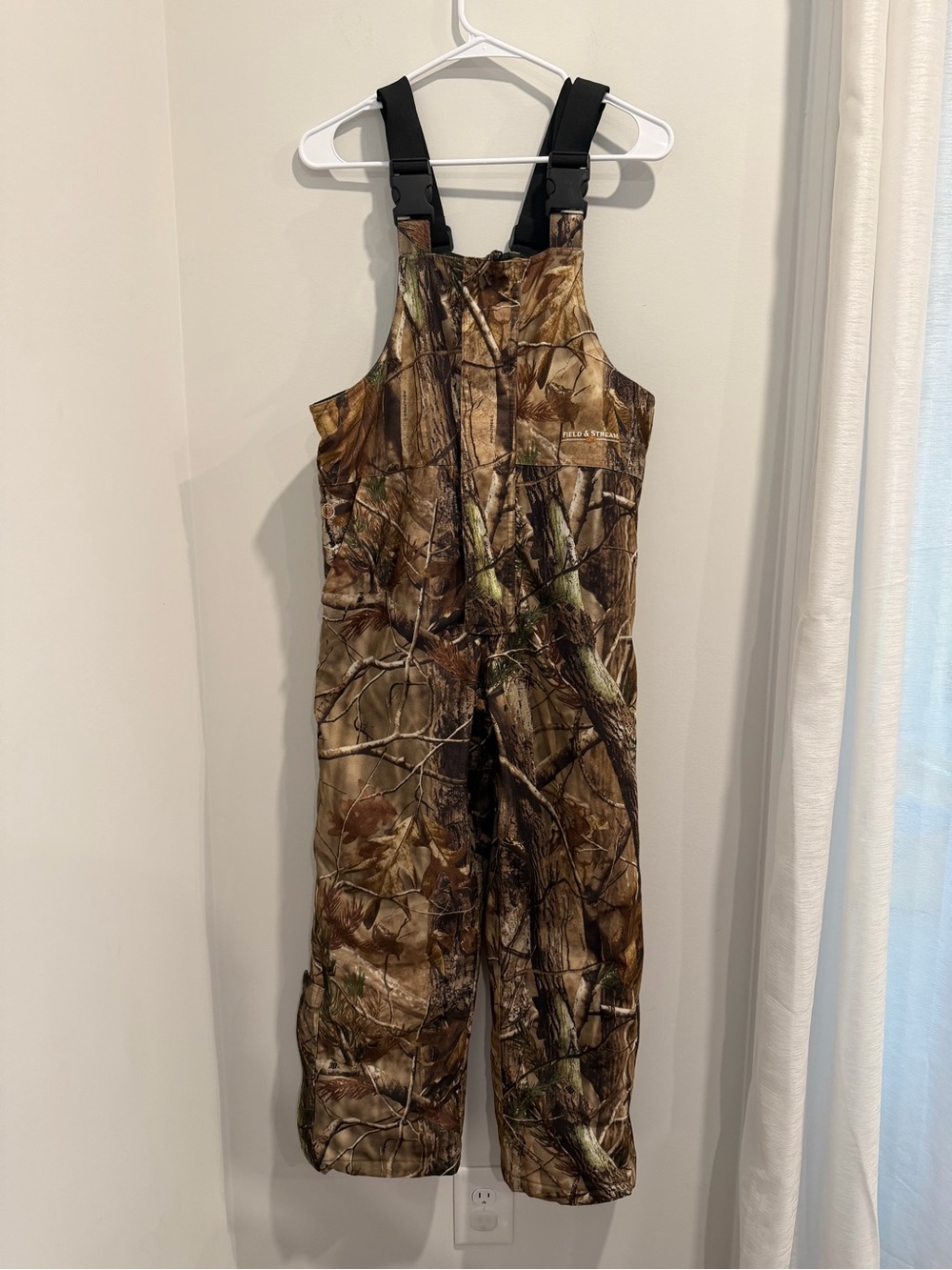 Field & Stream Kids Camouflage Bib Overalls - Brown Green Black